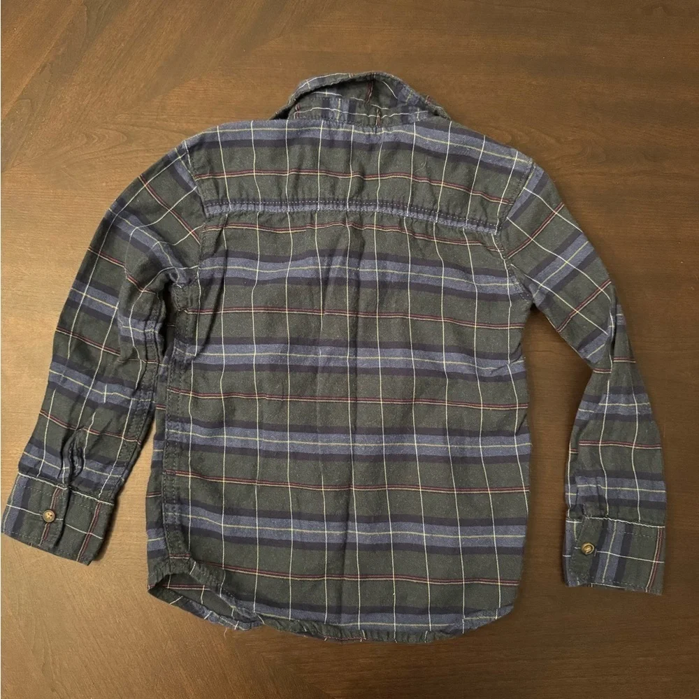 Plaid Kids Shirt - Blue and Green